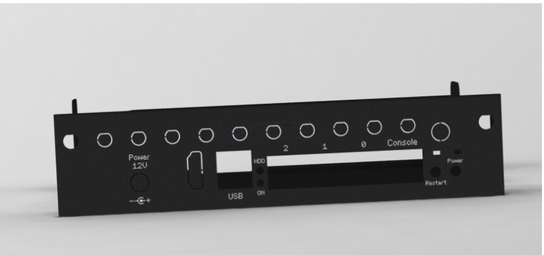 Black enclosure for Noah 3/5 motherboard with 12 SMA holes